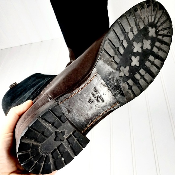 Giuseppe Zanotti Suede & Leather Knee-High Riding Boots - Picture 11 of 12